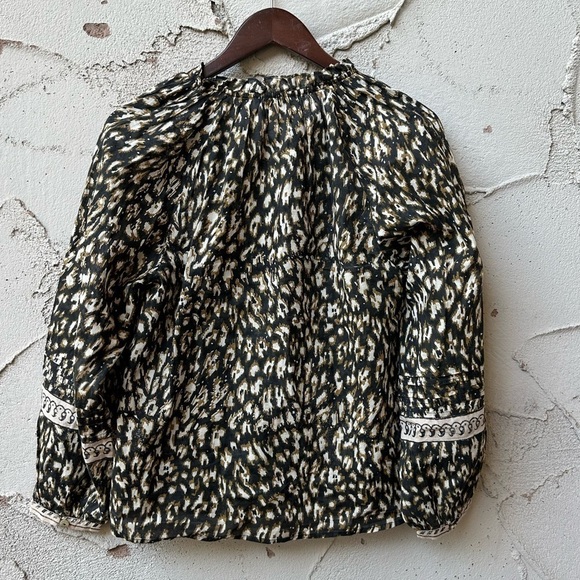 Cleobella Alicia Blouse in Black Leop - Picture 6 of 9